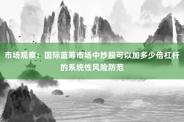 市场观察：国际蓝筹市场中炒股可以加多少倍杠杆的系统性风险防范