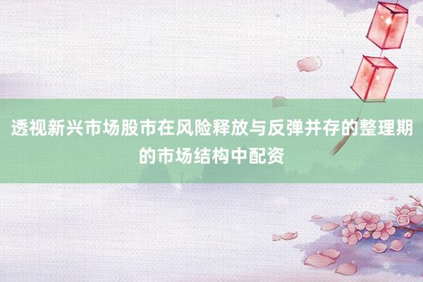 透视新兴市场股市在风险释放与反弹并存的整理期的市场结构中配资