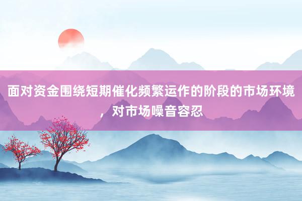 面对资金围绕短期催化频繁运作的阶段的市场环境，对市场噪音容忍
