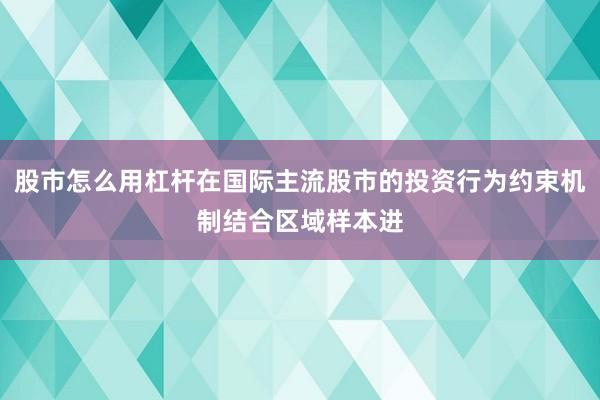 股市怎么用杠杆在国际主流股市的投资行为约束机制结合区域样本进